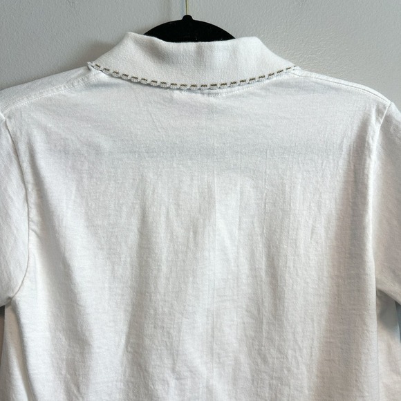 Discoveries by Natalie Novelty Golf Print Embroidered Embellished Polo Size S - Picture 8 of 10